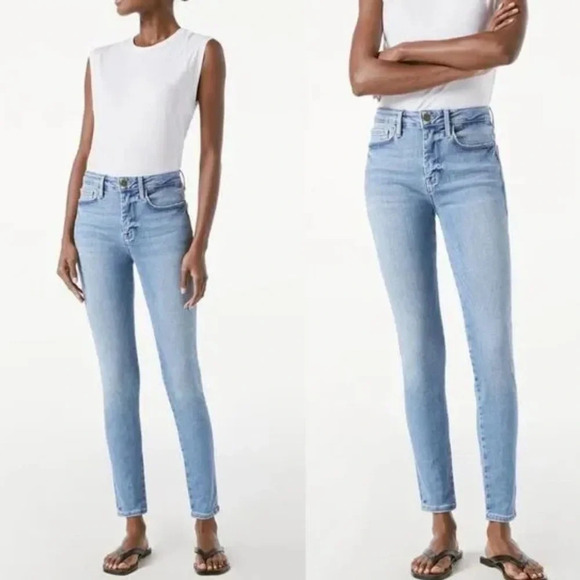 Frame Denim Denim - Frame Jeans Womens 23-28 Le One Skinny Stretchy Light Wash Comfort Denim Casual